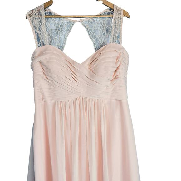 Bill Levkoff 1173 Formal Sleeveless Dress Gown Chiffon Pink Plus Size 20 - Picture 5 of 8